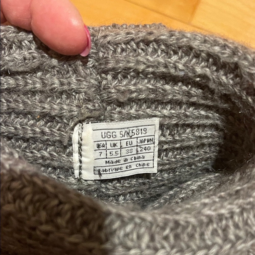 UGG Cardy Gray Knit Convertible Boots - Picture 2 of 9